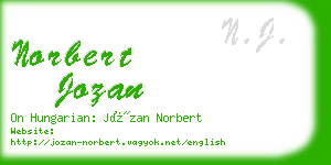 norbert jozan business card